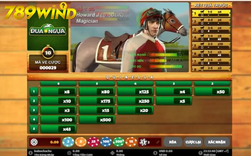 Tỷ lệ cược đua ngựa tại cổng game 789Win
